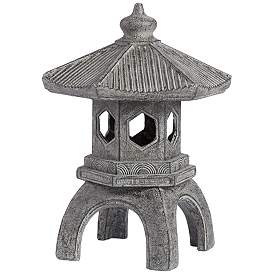 Image2 of Pagoda 16 1/2" High Old Stone Indoor-Outdoor Statue