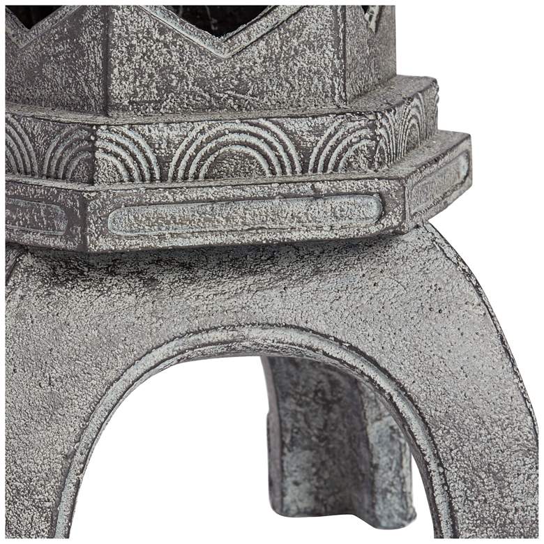 Image 3 Pagoda 16 1/2" High Old Stone Indoor-Outdoor Statue more views