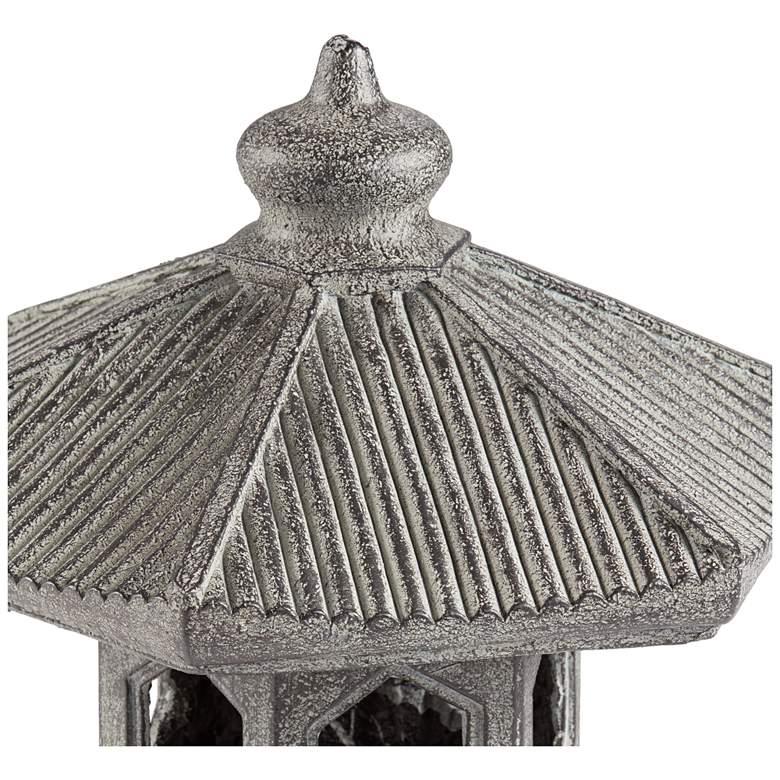 Image 4 Pagoda 16 1/2" High Old Stone Indoor-Outdoor Statue more views