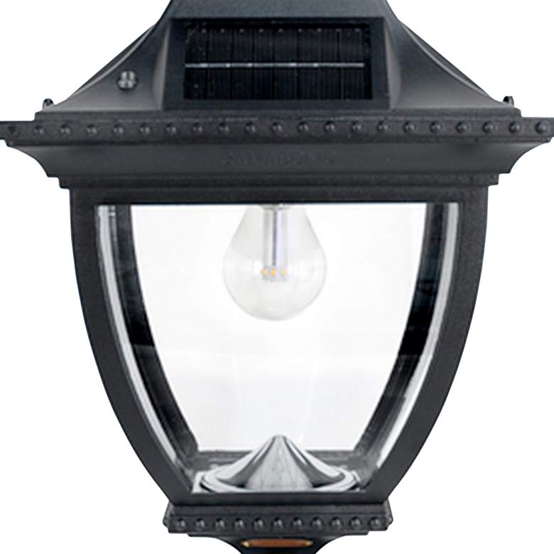 Image 3 Pagoda 22 inch High Black Solar LED Outdoor Post Light more views