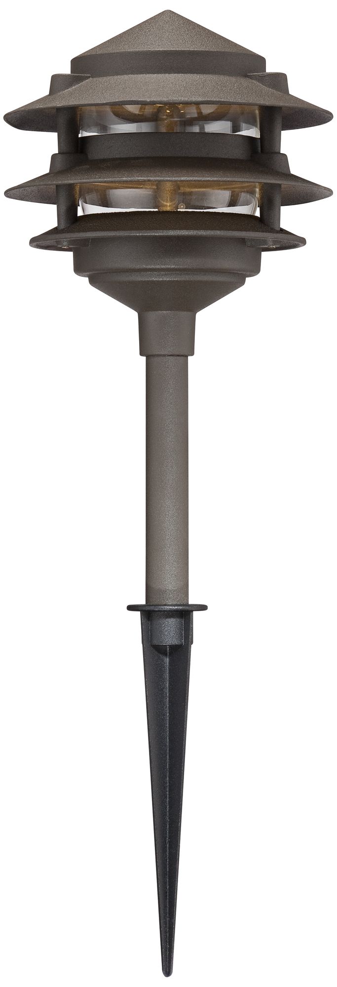 Image 2 Pagoda Bronze 8-Piece LED Landscape Path and Flood Light Set more views