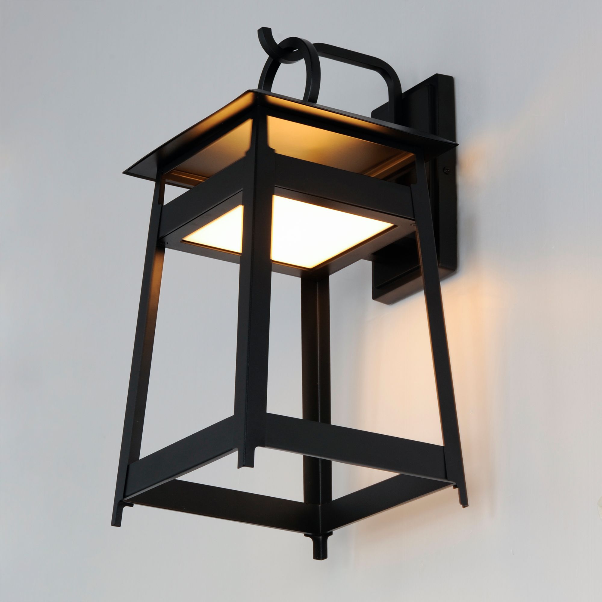 Image 3 Pagoda Large LED Outdoor Sconce Black more views