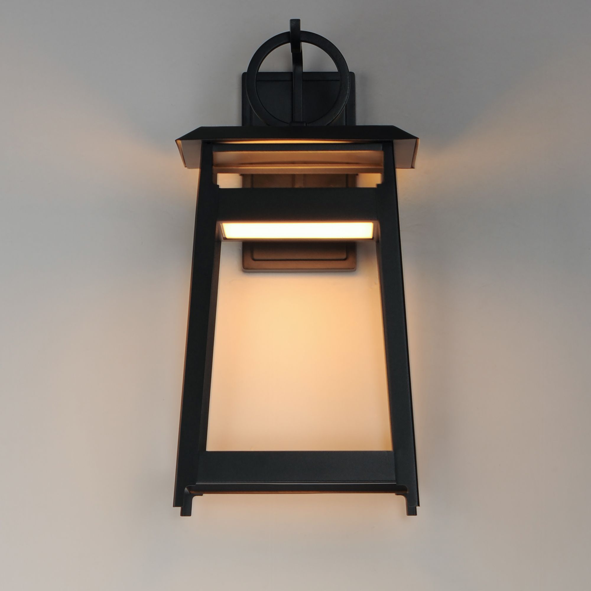 Image 4 Pagoda Large LED Outdoor Sconce Black more views