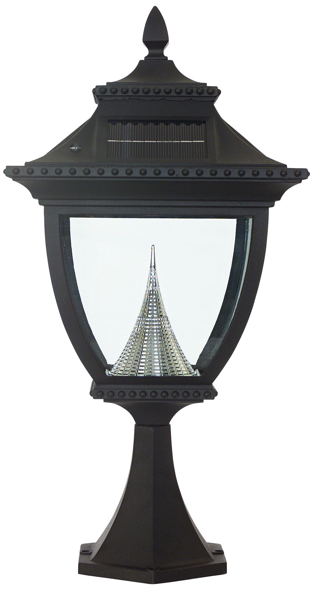 Pagoda Solar 6000K 3.2 Watt LED Black Pier Mount Light