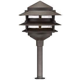 Image2 of Pagoda-Spotlight Bronze 8-Piece LED Landscape Light Kit Set more views