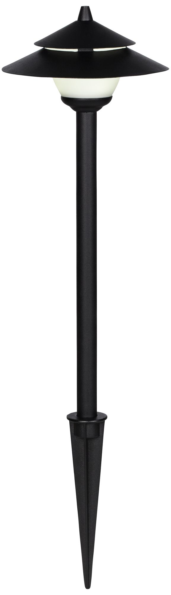 Pagoda Textured Black 8Piece LED Landscape Path Light Set 67M82 Lamps Plus