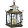 Pagoda Verde Iron and Glass Candle Lantern