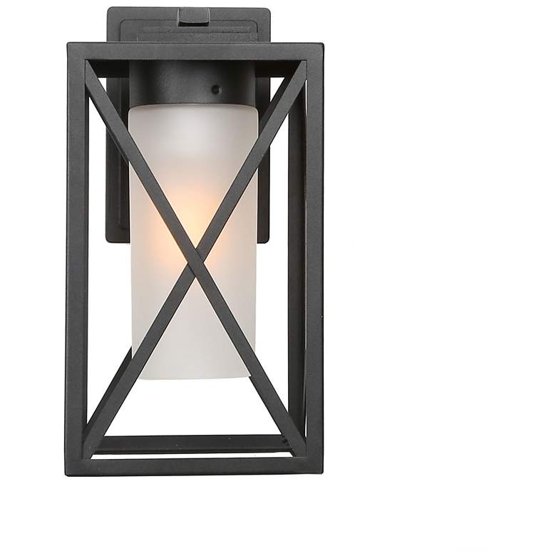 Image 2 Pahcy 12.2" High Black Glass Outdoor Wall Light more views