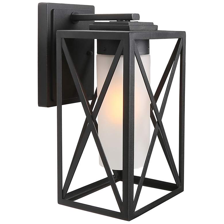 Image 3 Pahcy 12.2" High Black Glass Outdoor Wall Light more views