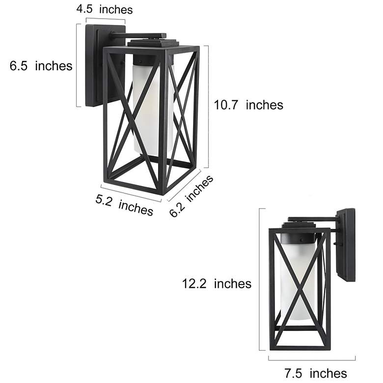 Image 6 Pahcy 12.2" High Black Glass Outdoor Wall Light more views
