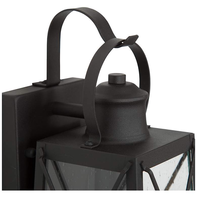 Image 5 Pahcy 12.6" High Black Glass Outdoor Wall Light Set of 2 more views