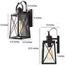 5_Pahcy 12.6" High Black Glass Outdoor Wall Light more views