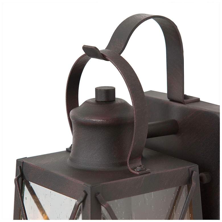 Image 5 Pahcy 12.6" High Textured Rust Glass Outdoor Wall Light Set of 2 more views