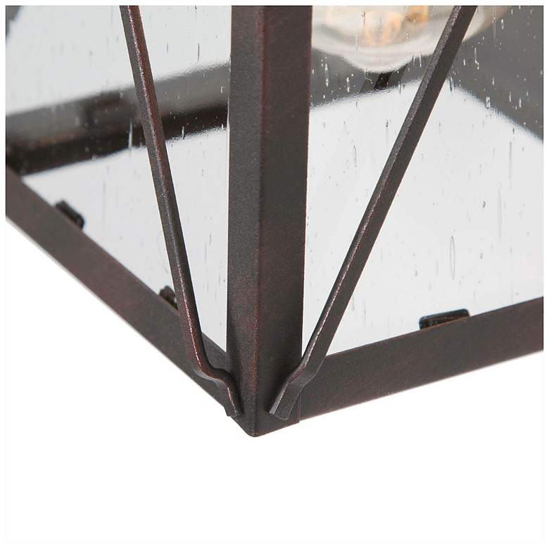 Image 3 Pahcy 12.6" High Textured Rust Glass Outdoor Wall Light more views