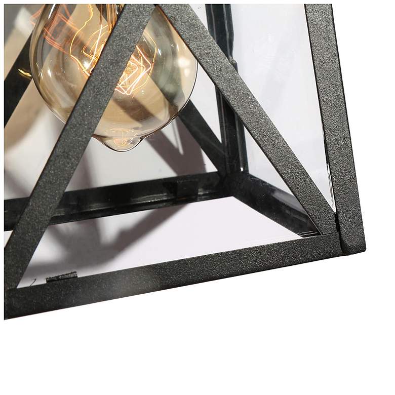 Image 3 Pahcy 8.7" High Black Glass Outdoor Wall Light Set of 2 more views