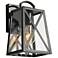 Pahcy 8.7" High Black Glass Outdoor Wall Light