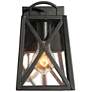 3_Pahcy 8.7" High Black Glass Outdoor Wall Light more views