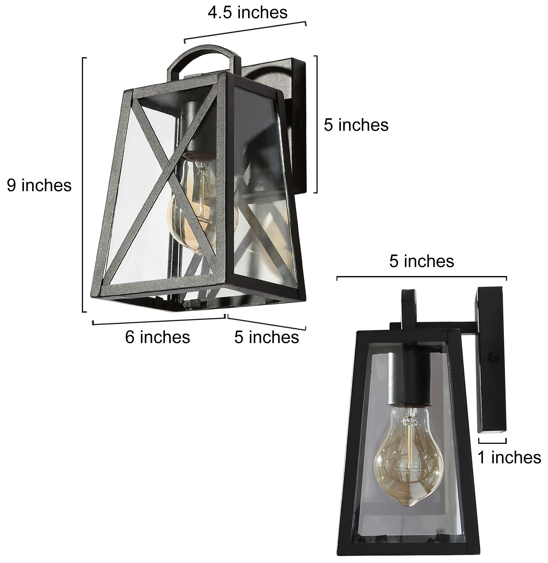 Image 5 Pahcy 8.7" High Black Glass Outdoor Wall Light more views