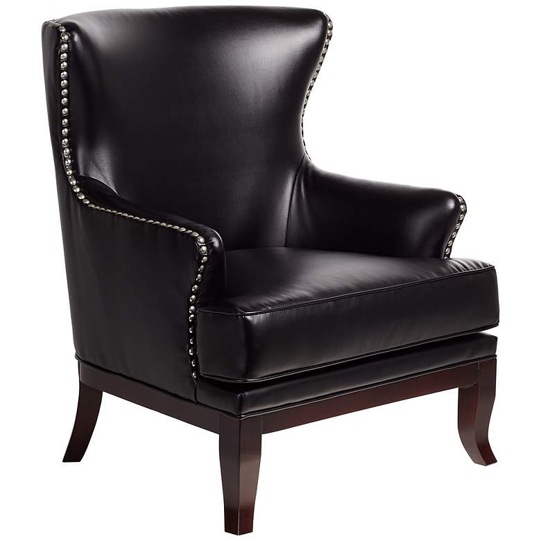 Image 1 Paige Black Upholstered Wingback Chair