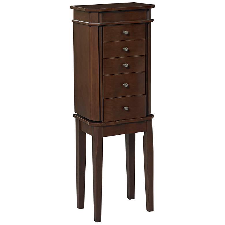 Image 1 Paige Cherry 2-Drawer Jewelry Armoire