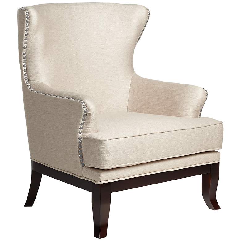 Image 1 Paige Mandarin Wheat Upholstered Wingback Chair