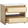 4_Paige Natural Oak 2-Drawer Nightstand more views