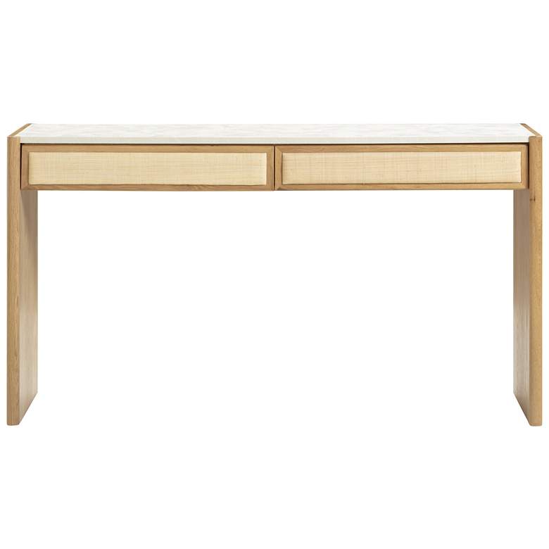 Image 1 Paige Natural Oak Console Desk