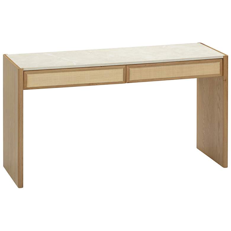 Image 2 Paige Natural Oak Console Desk more views