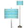 Paint Drips Brushed Nickel Pull Chain Floor Lamp