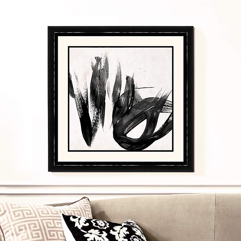 Image 1 Paint It Black I 25 1/2" Square Framed Wall Art
