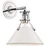 Painted No.2 11"H Polished Nickel Sconce w/ Off-White Shade