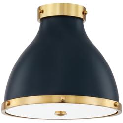 Painted No. 3 2 Light Flush Mount Blue