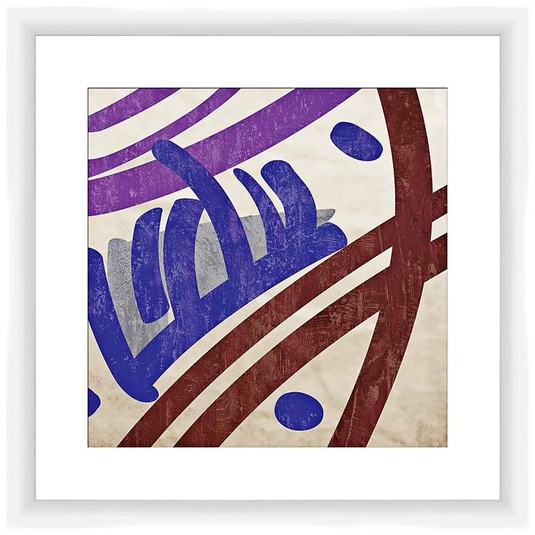 Image 1 Painted Pattern I 17 1/2" Square Framed Abstract Wall Art