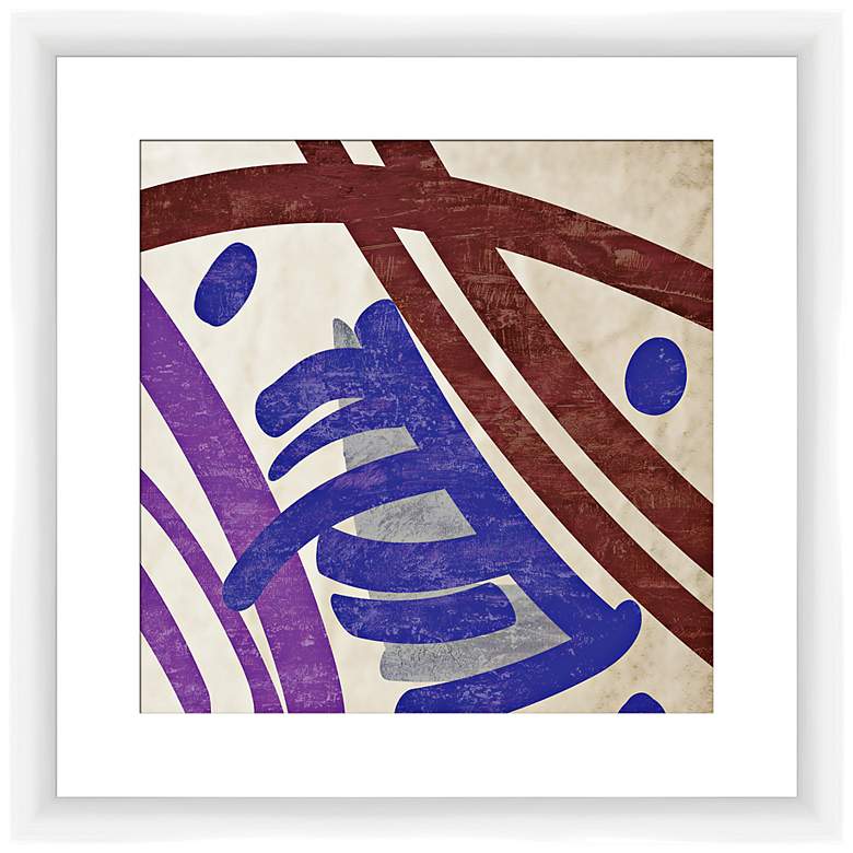 Image 1 Painted Pattern II 17 1/2" Square Framed Wall Art