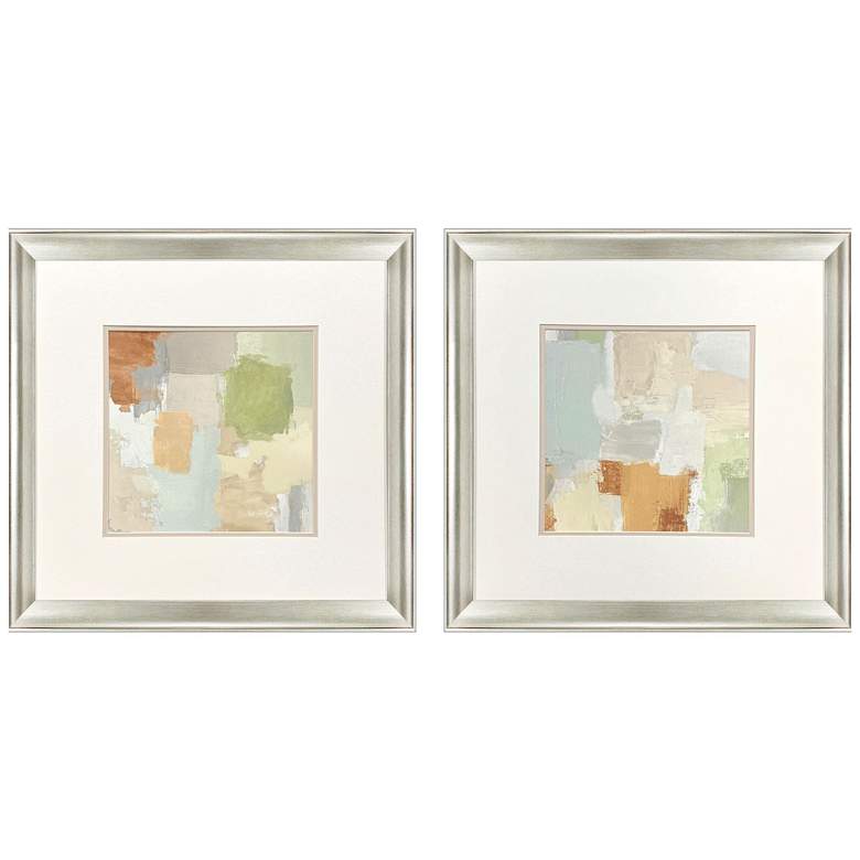 Image 1 Painted Sketch 23"W x 23"H Framed Art Set of 2