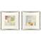 Painted Sketch 23"W x 23"H Framed Art Set of 2