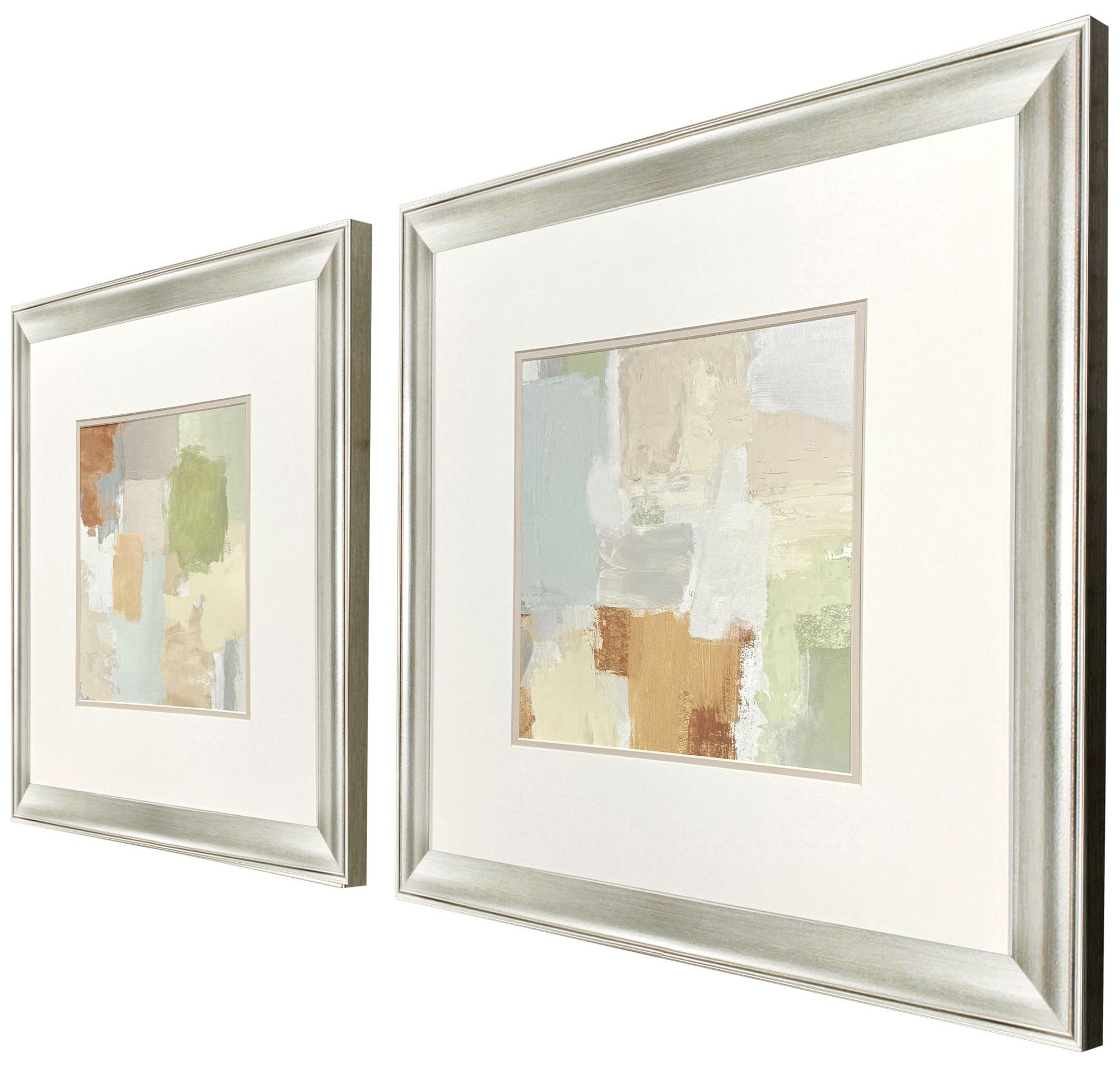 Image 2 Painted Sketch 23"W x 23"H Framed Art Set of 2 more views