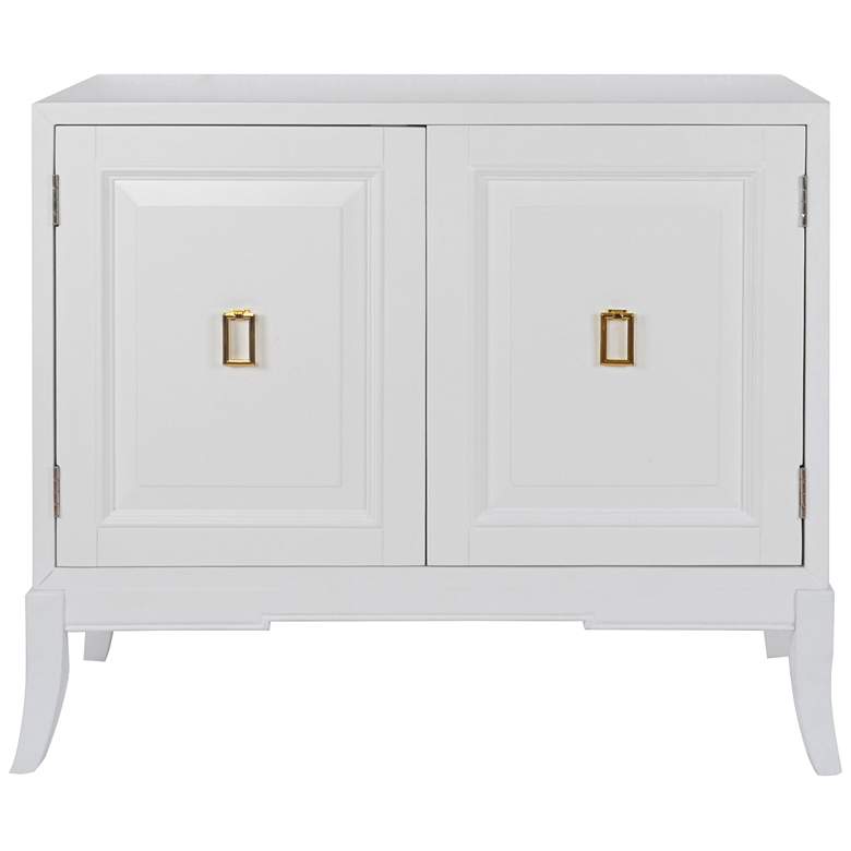 Image 1 Painted White 40 inch Wide 2-Door Wood Accent Chest