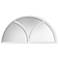 Painted White Wood 19 1/2" x 39 1/4" Arch Wall Mirror