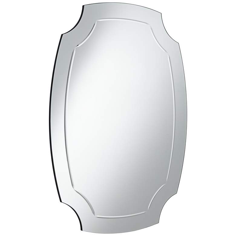 Image 5 Pajaro Black 27 1/2 inch x 39 1/2 inch Oval Cut Wall Mirror more views