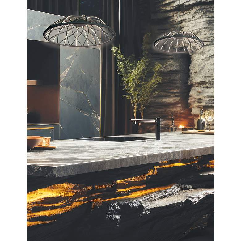 Image 2 Pakuna 20" Wide Black LED Pendant more views