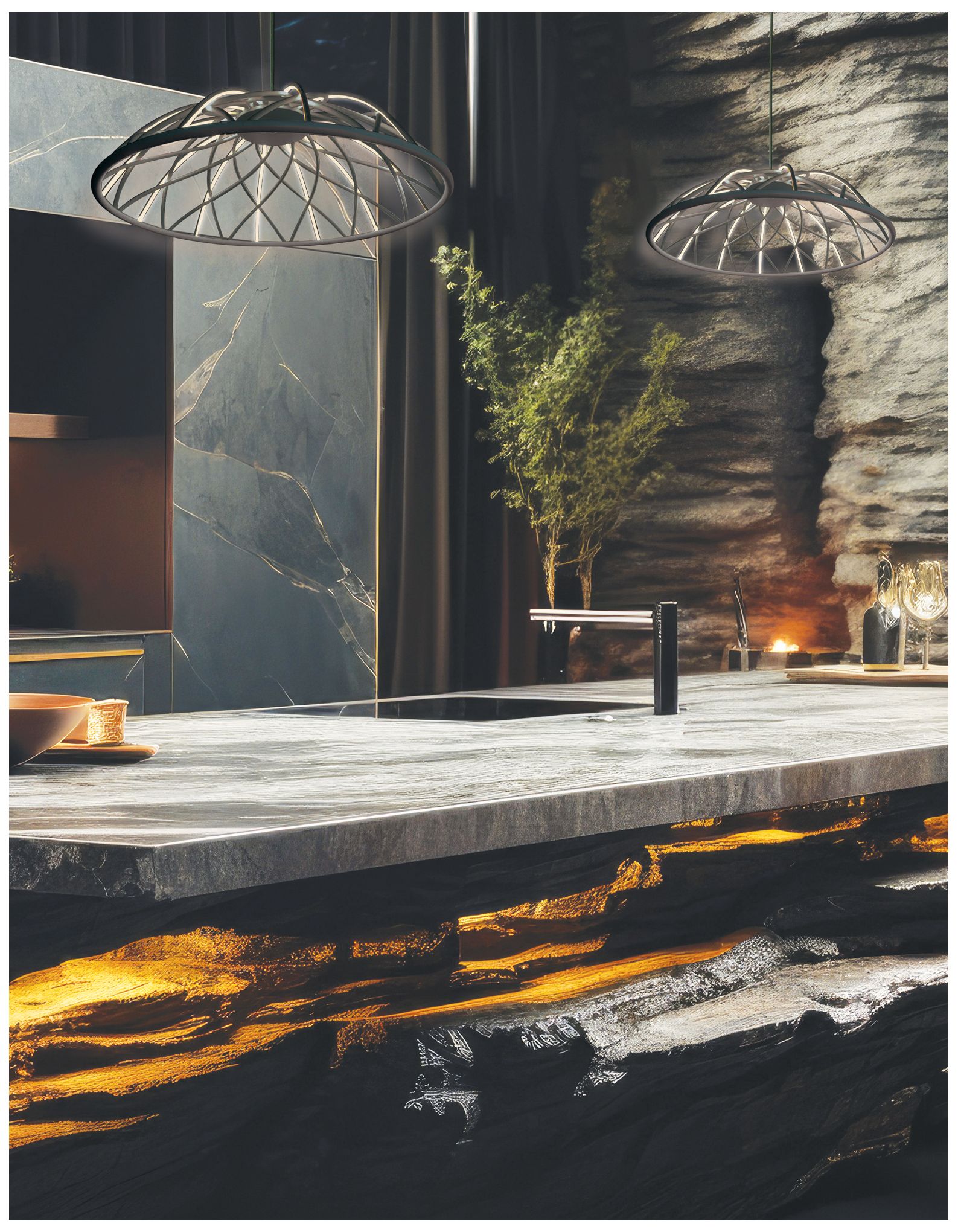 Image 3 Pakuna 20" Wide Black LED Pendant more views