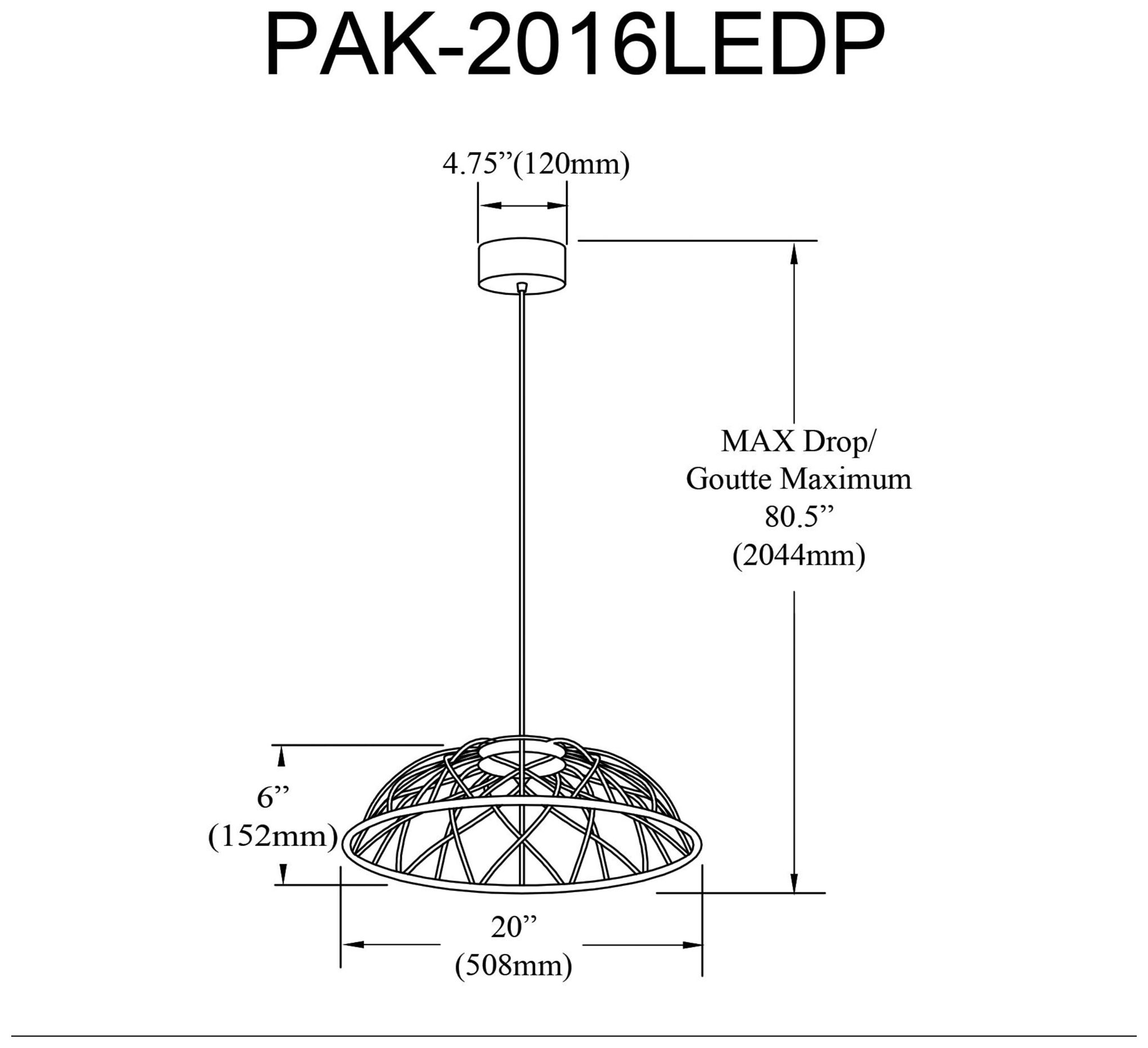 Image 4 Pakuna 20" Wide Black LED Pendant more views