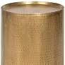 Pala 24" Wide Round Distressed Gold End Table