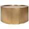 Pala 36" Wide Round Distressed Gold Coffee Table