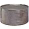 Pala 36"W Distressed Pewter Hammered Metal Coffee Table