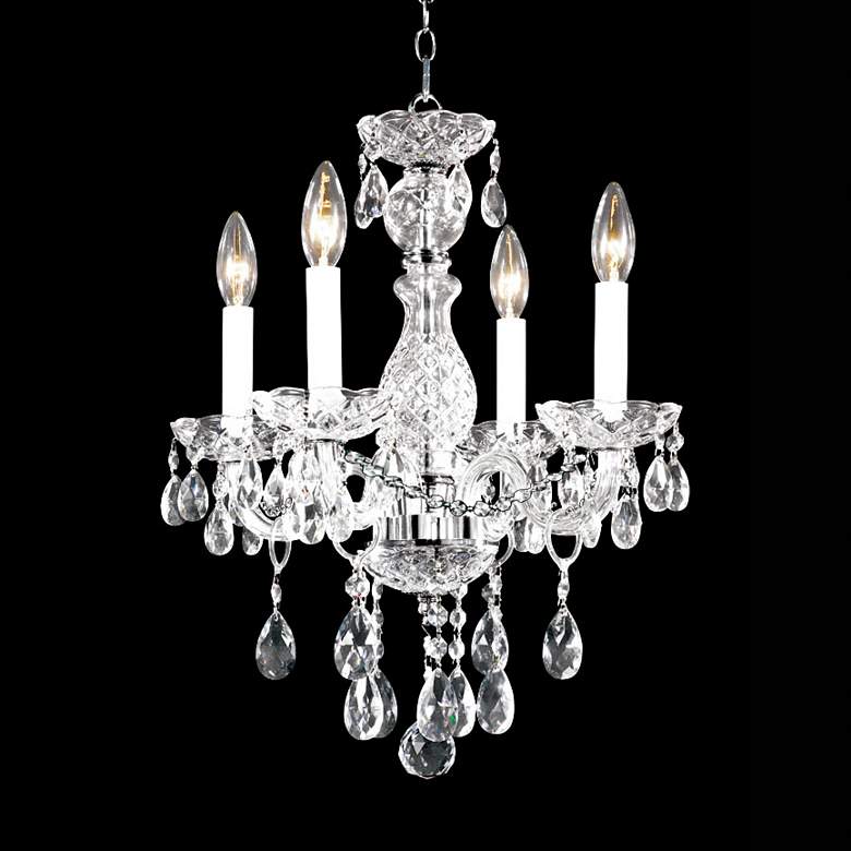 Image 1 Palace Ice 16" Wide Silver and Crystal 4-Light Chandelier