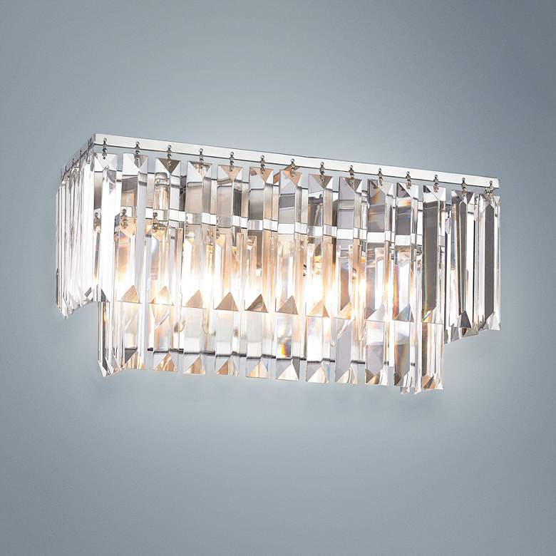 Image 1 Palacial 15" Wide Polished Chrome Bath Vanity Light