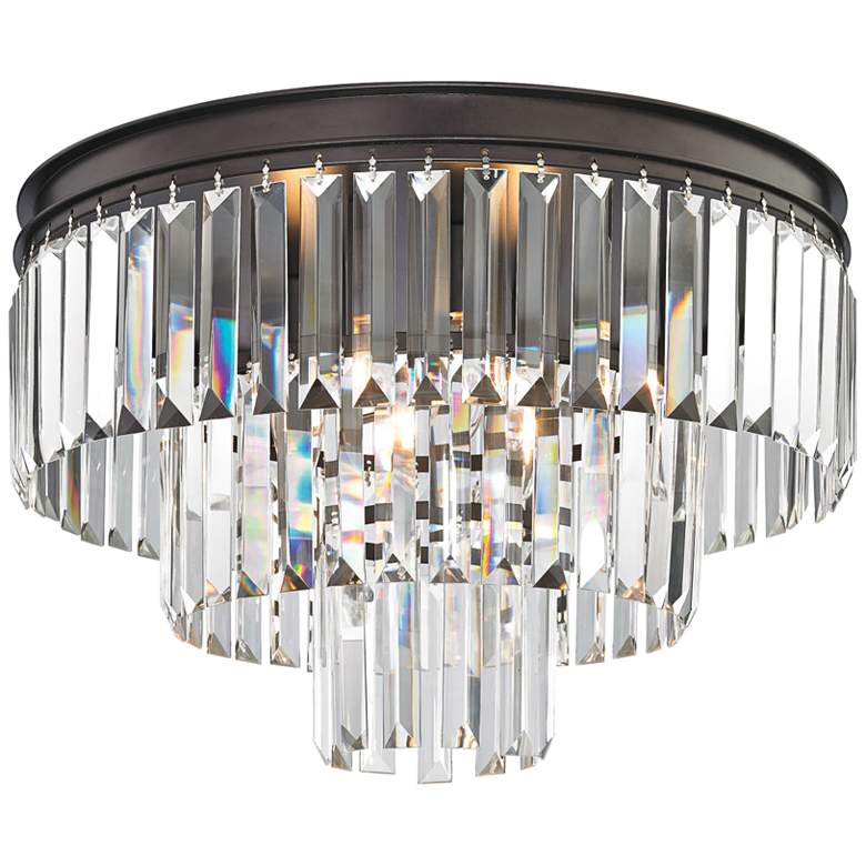 Image 2 Palacial 19" Wide Oil Rubbed Bronze 3-Light Ceiling Light
