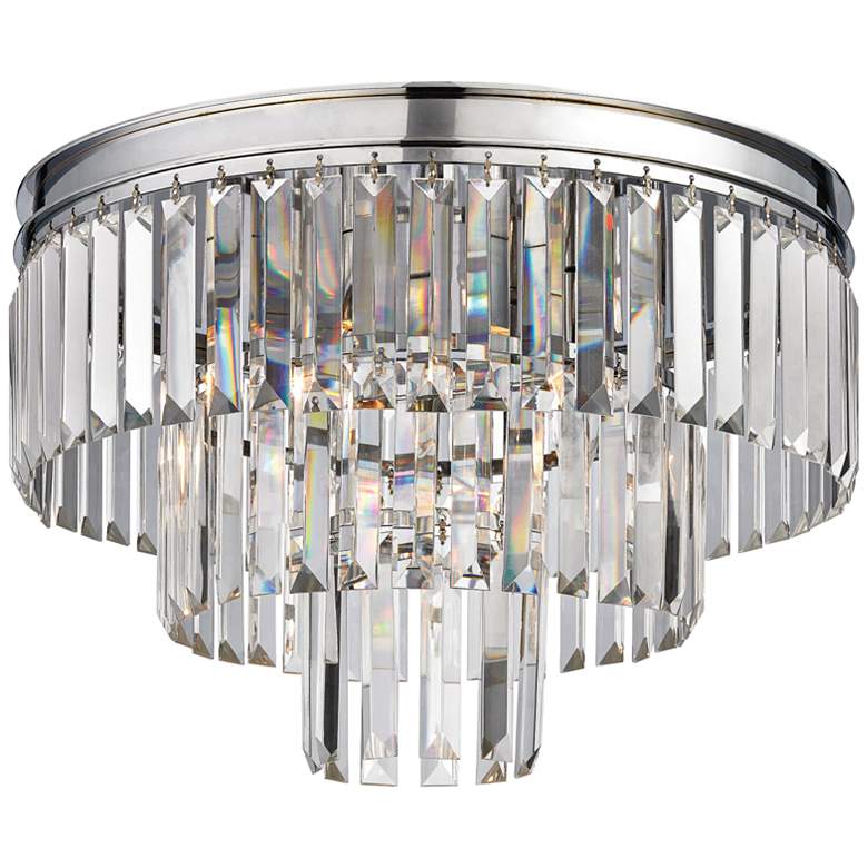 Image 2 Palacial 19" Wide Polished Chrome 3-Light Ceiling Light